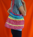 Handgemachte Handtasche - Violett : Bunt1