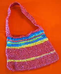 Handgemachte Handtasche - Violett : Bunt2