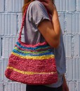 Handgemachte Handtasche - Violett : Bunt3