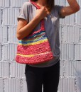 Handgemachte Handtasche - Violett : Bunt4